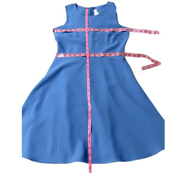LOFT A-Line Dress Midi XS 0 Petite Blue Circle Skirt Dressy Event Office‎ Career - Picture 4 of 9
